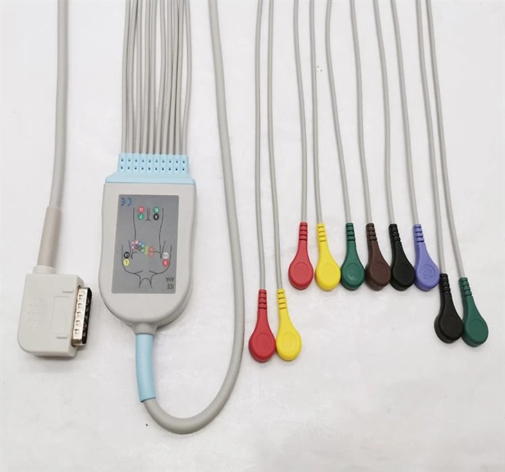 Kenz 15-pin 10-Lead ECG/EKG Cable factory