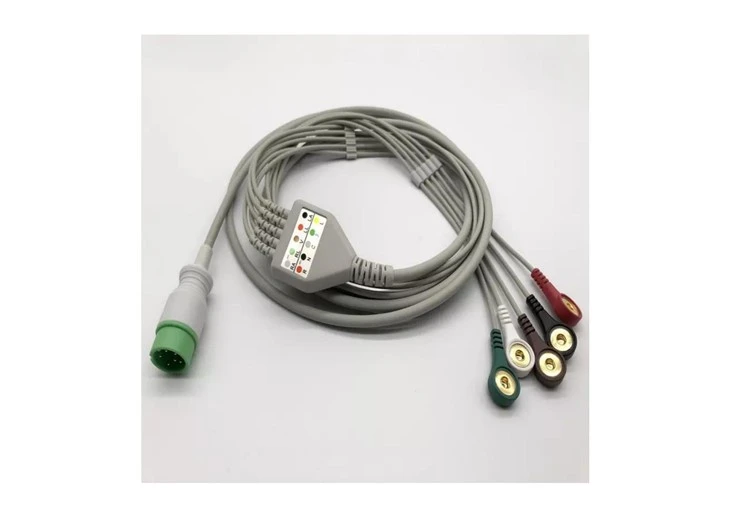 Mindray 12-Pin 5-Lead ECG Cable, AHA & IEC Snap / Grabber Clips best