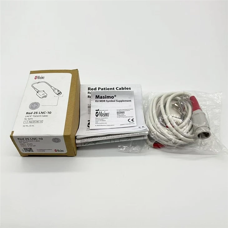 Original LNCS Patient Cable Red 25 LNC-10 Spo2 Extension Cable 3345