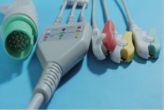 Stable Quality Spacelabs 3lead Ecg Cable,IEC,clip With CE