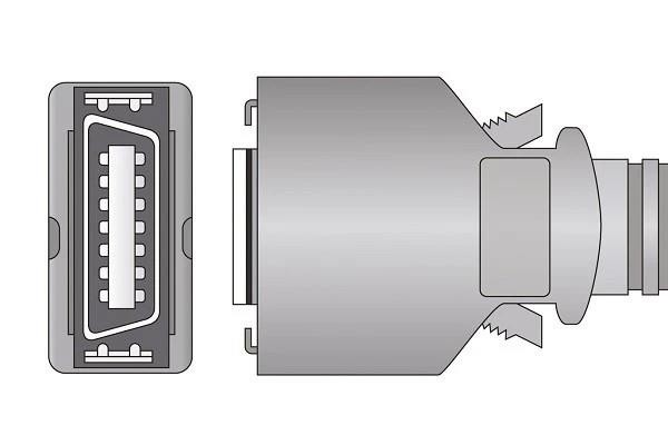Dolphin 2G00751 Compatible 14-Pin Veterinary Clip SPO2 Sensor